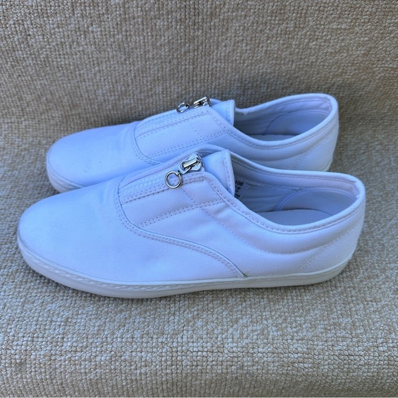 Aerosoles Women's Zippered Sneakers 10 White Slip On - Picture 5 of 13